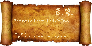 Bernsteiner Miléna névjegykártya